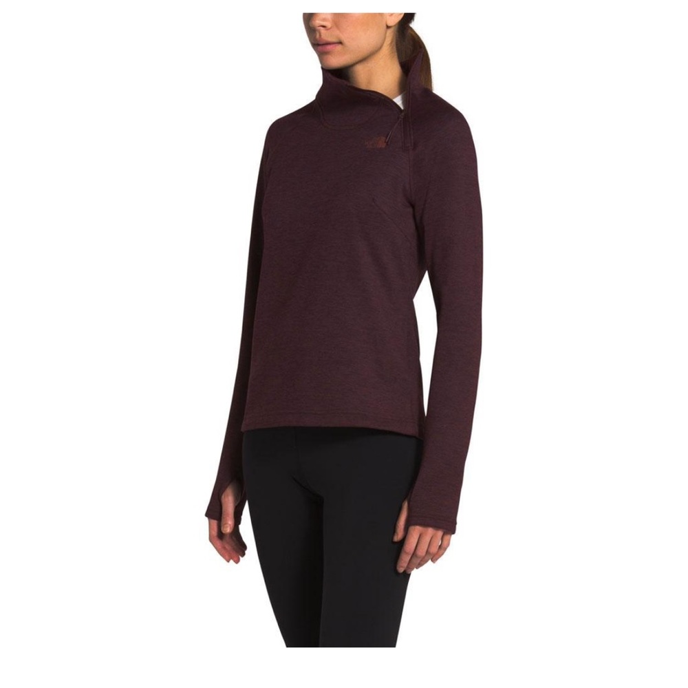 The north face canyon lands, quarter zip fleece in route brown size M